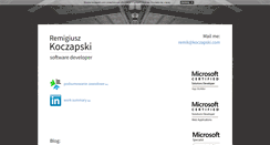 Desktop Screenshot of koczapski.com